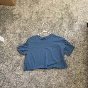 Navy cropped lose tee